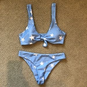 Blue and White Stars Bikini Set